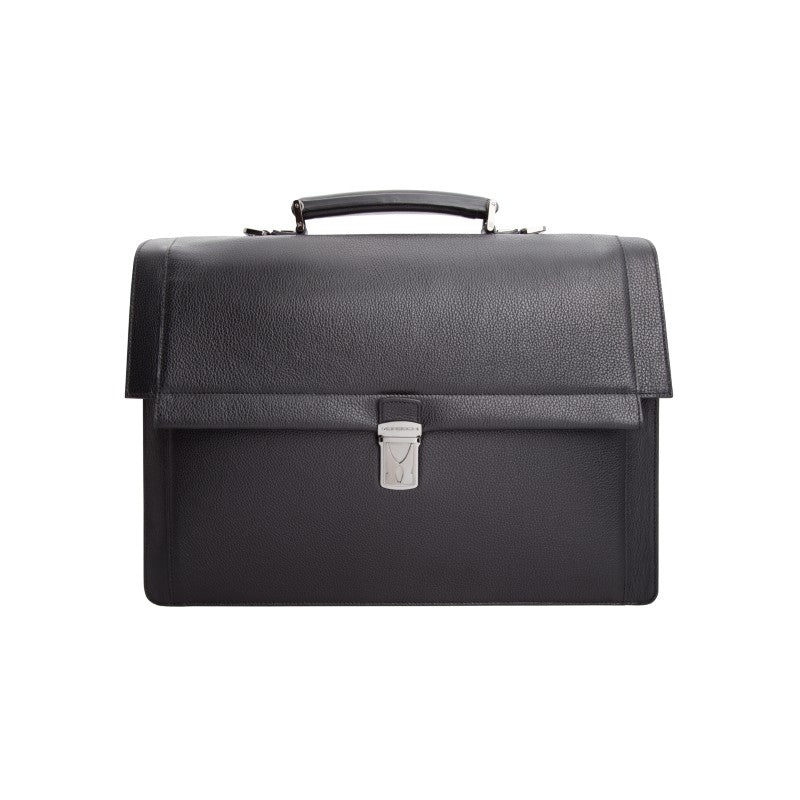Moreschi 2000001006917 Calfskin Leather business briefcase Black