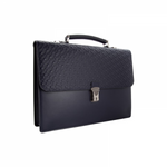 Moreschi 2000001006924 Calfskin Leather business Scarpine briefcase Dark Blue