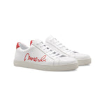 Moreschi 2000001113622 Deerskin Signature Sneakers White Red