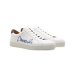 Moreschi 2000001113776 Deerskin Signature Sneakers White Blue