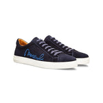 Moreschi 2000001113929 Suede Signature Sneakers Dark Blue