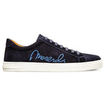 Moreschi 2000001113929 Suede Signature Sneakers Dark Blue