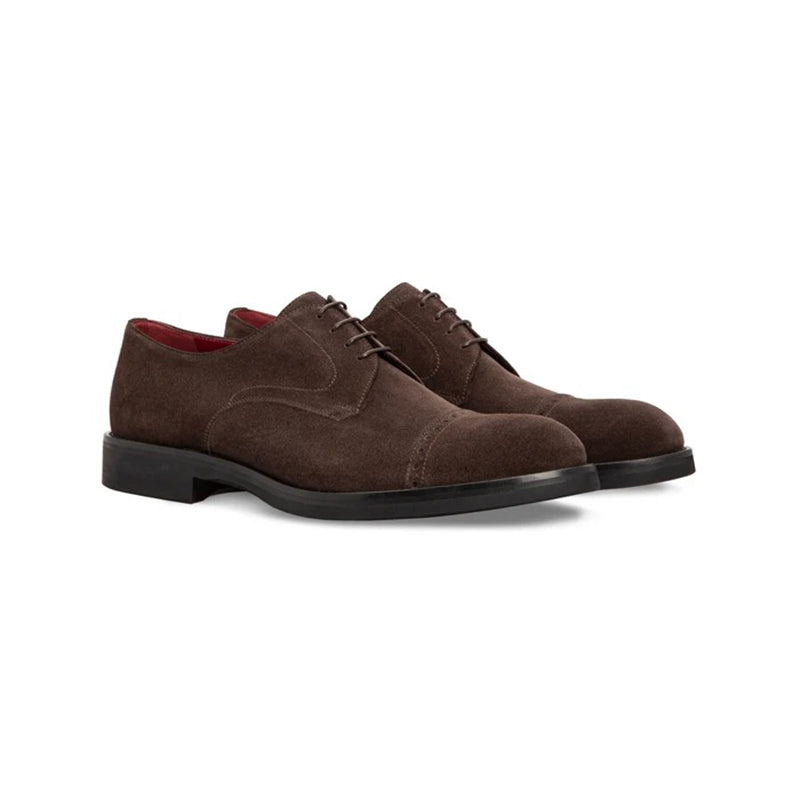 Moreschi 2000001250617 Suede Derby Shoes Dark Brown