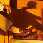 Moreschi 271412C Crocodile Printed Leather Loafers Brown