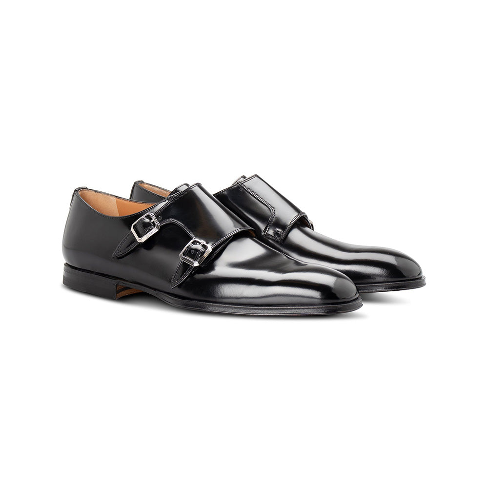 Moreschi 2961000 Leather Double Monkstrap Black