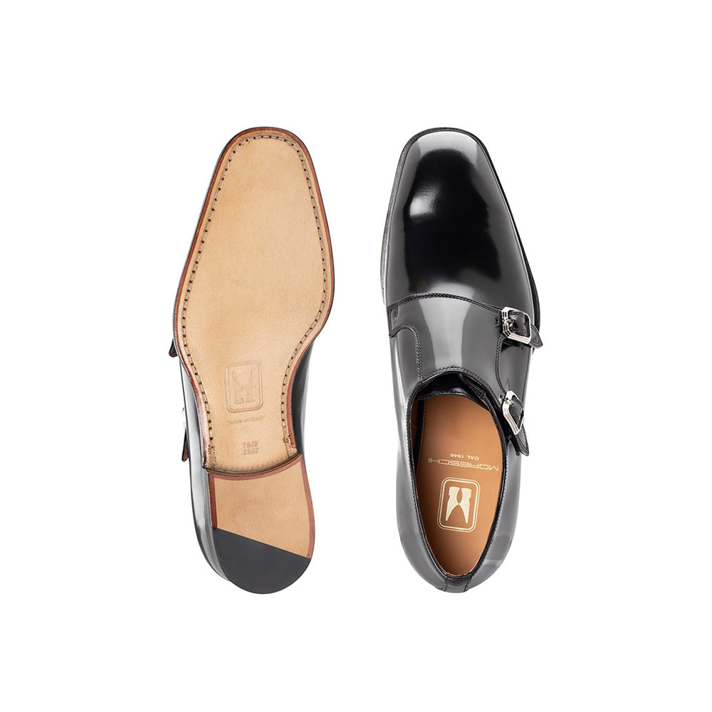 Moreschi 2961000 Leather Double Monkstrap Black