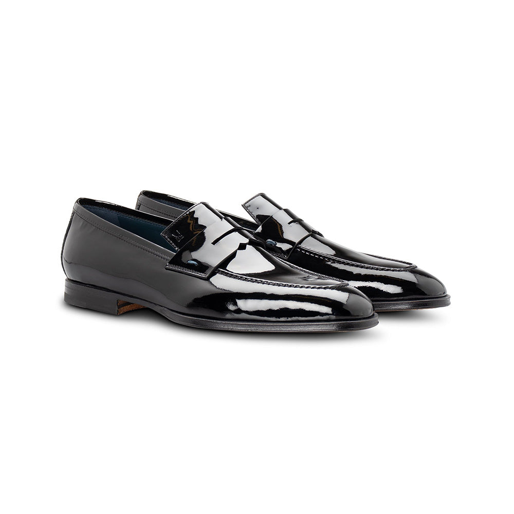 Moreschi 302532C Patent Leather Loafers Black