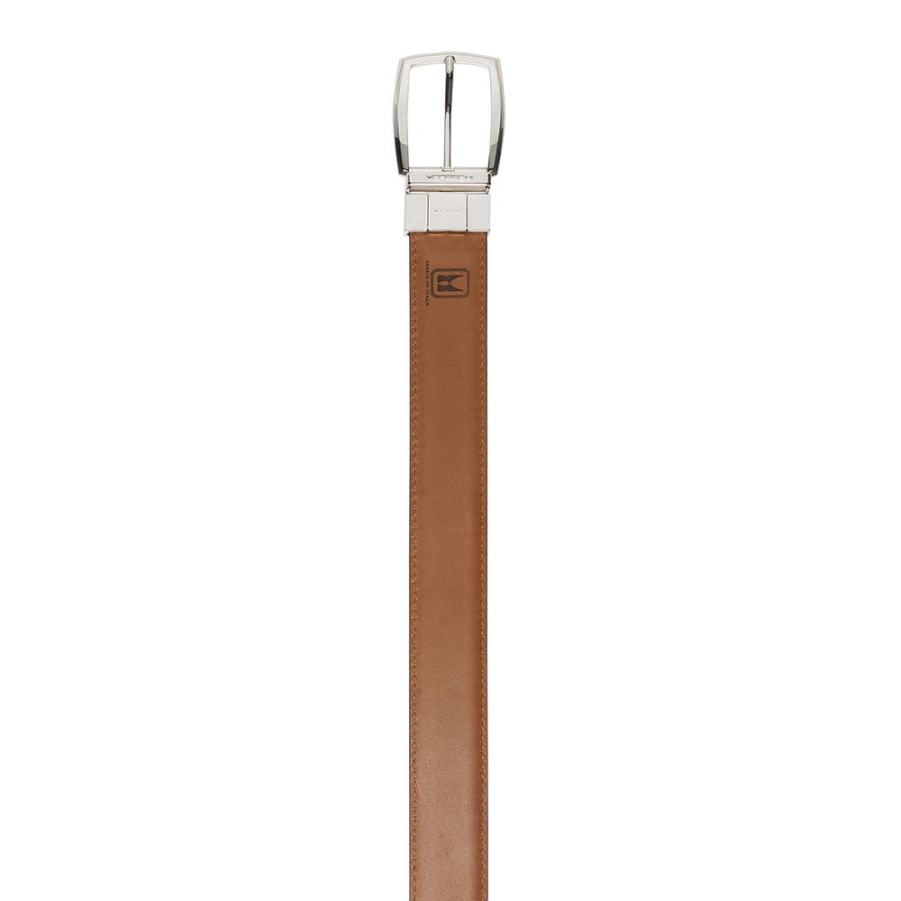 Moreschi 307001A Calfskin Twinface Belt Navy Blue / Light Brown