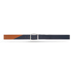 Moreschi 307001A Calfskin Twinface Belt Navy Blue / Light Brown