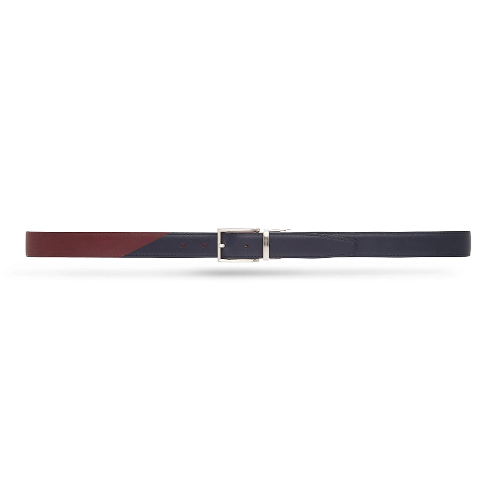 Moreschi 307011B Calfskin Twinface Belt Blue / Bordeaux