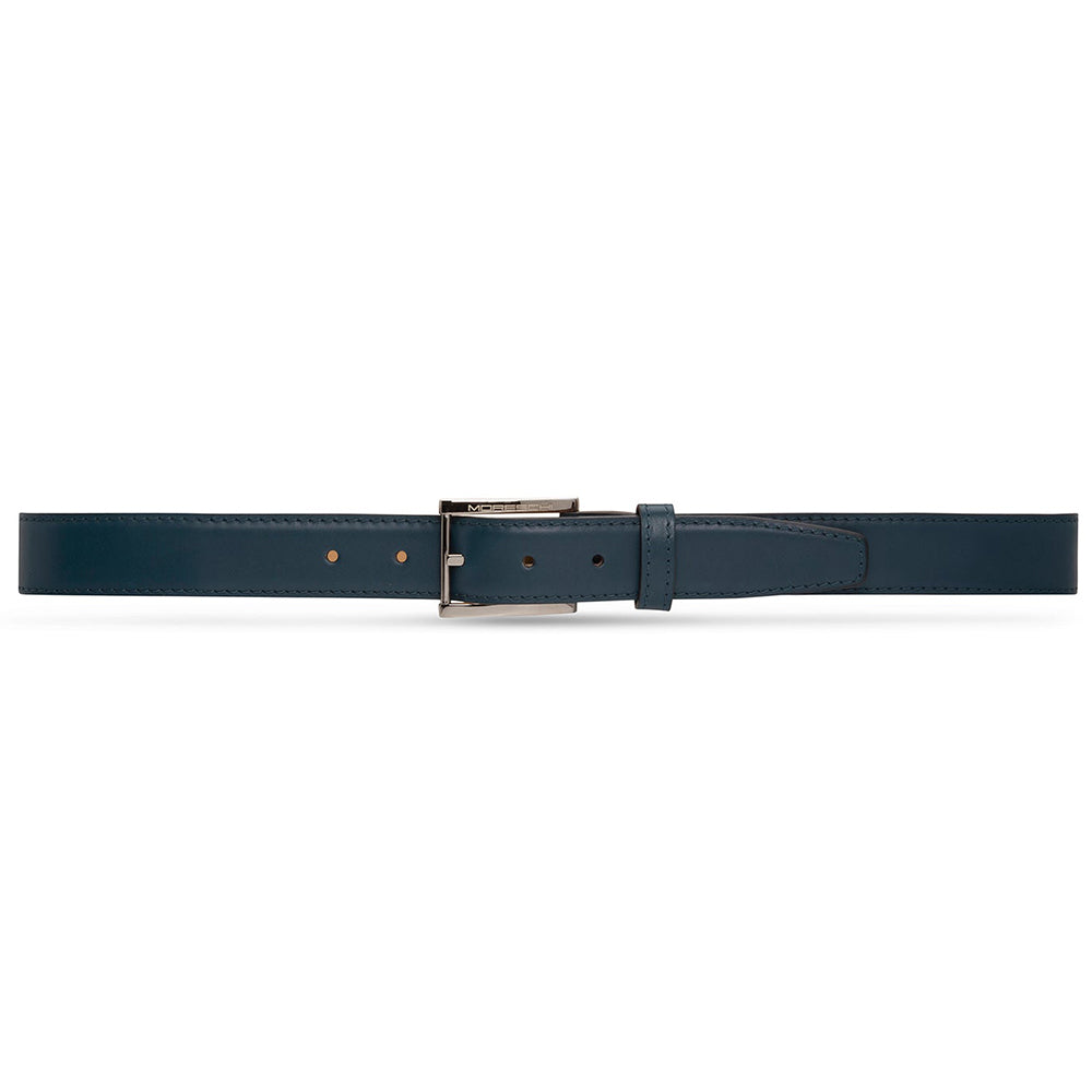 Moreschi 307015E Leather Belt Petrol Blue