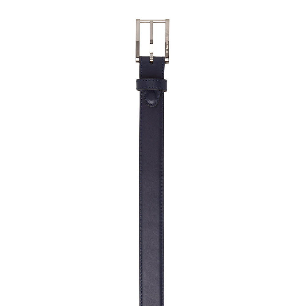 Moreschi 307015G Leather Belt Navy Blue