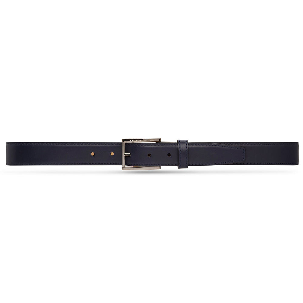 Moreschi 307015G Leather Belt Navy Blue