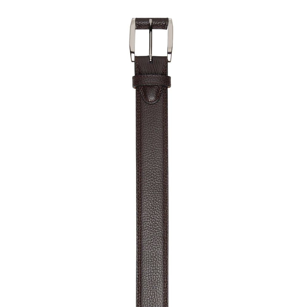 Moreschi 307018A Calfskin Belt Dark Brown