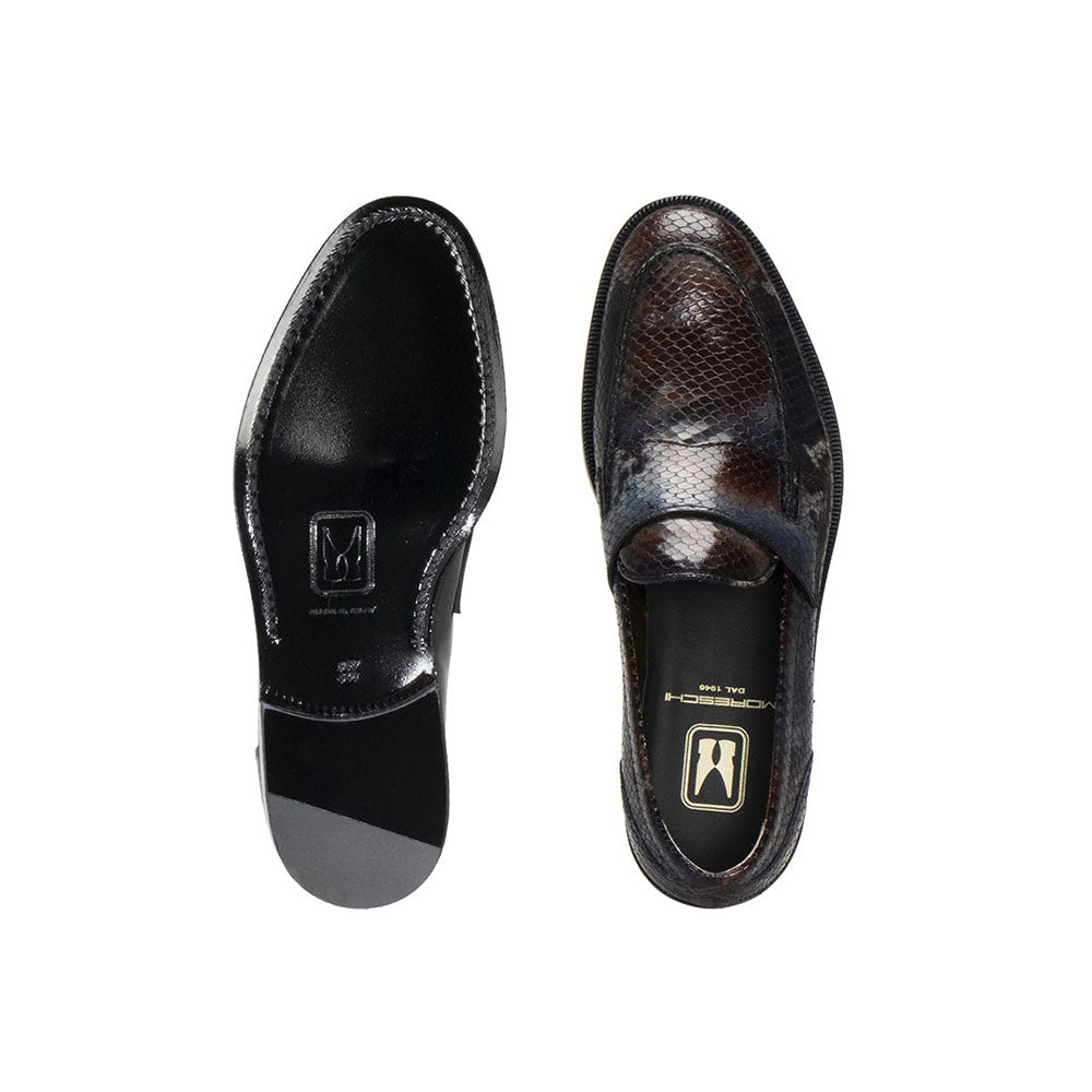 Moreschi 342412C Leather Loafers Brown/ Blue