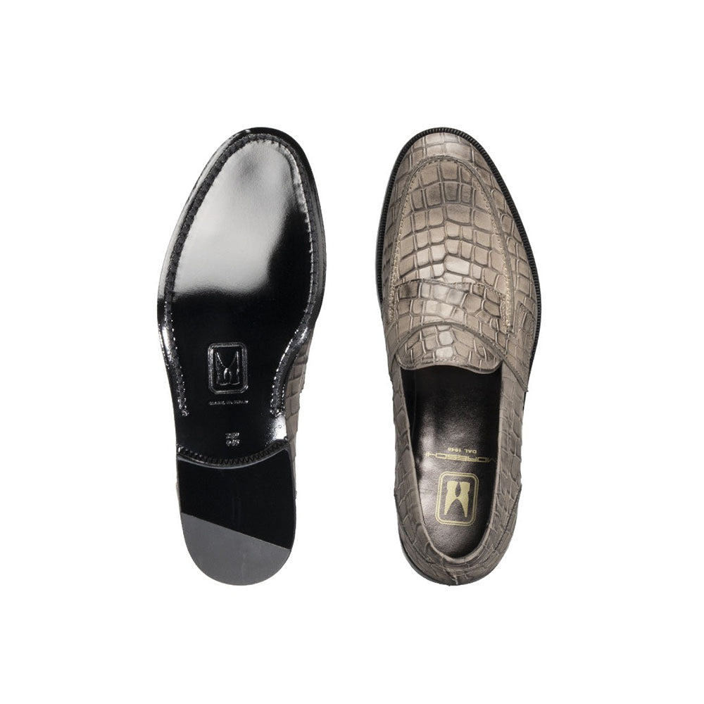 Moreschi 345409C Leather Loafers Grey