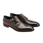 Moreschi 41786B Double Monk Strap Shoes Brown