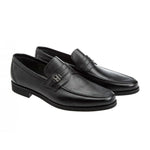 Moreschi 41854 Deerskin Strap Loafers Black