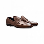 Moreschi 42320MS Buffalo and Kangaroo Leather Loafers Brown (SPECIAL ORDER)