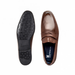 Moreschi 42320MS Buffalo and Kangaroo Leather Loafers Brown (SPECIAL ORDER)