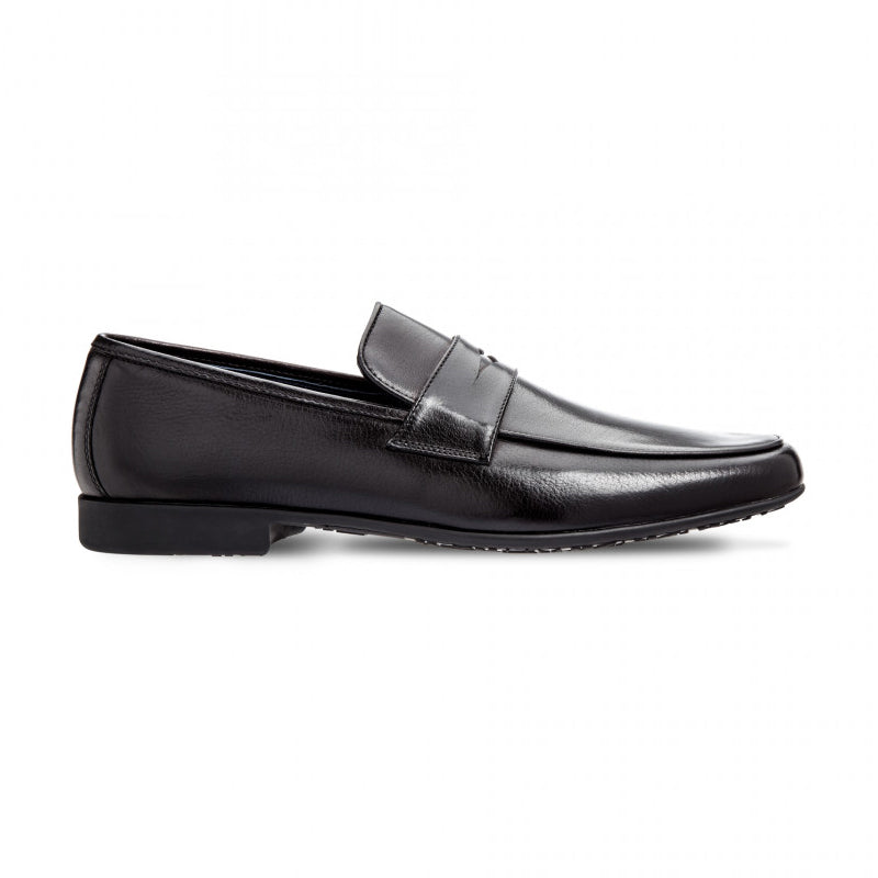 Moreschi 42320NE Buffalo and Kangaroo Leather Loafers Black