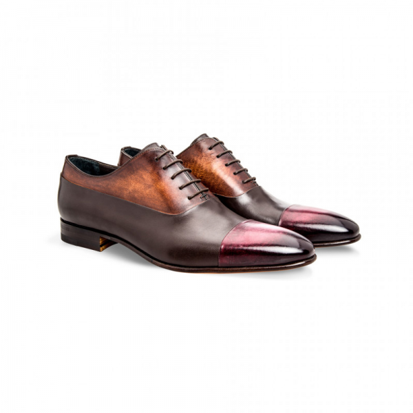 Moreschi 42350 Calfskin Oxford Shoes Brown (SPECIAL ORDER)