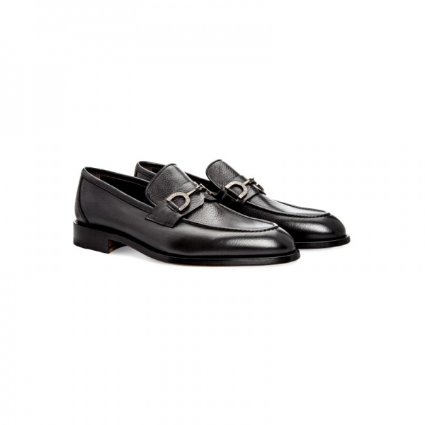Moreschi 42366 Calfskin and Kangaroo Leather Loafers Dark Grey (SPECIAL ORDER)