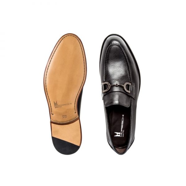 Moreschi 42366 Calfskin and Kangaroo Leather Loafers Dark Grey (SPECIAL ORDER)