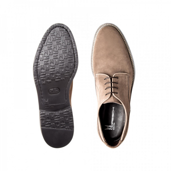 Moreschi 42379TP Suede Leather Derby Shoes Beige (SPECIAL ORDER)