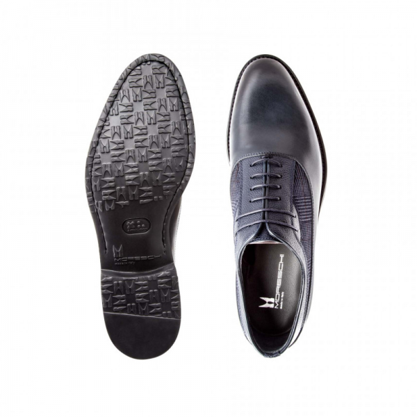 Moreschi 42449 Printed Leather Oxfords Blue (SPECIAL ORDER)