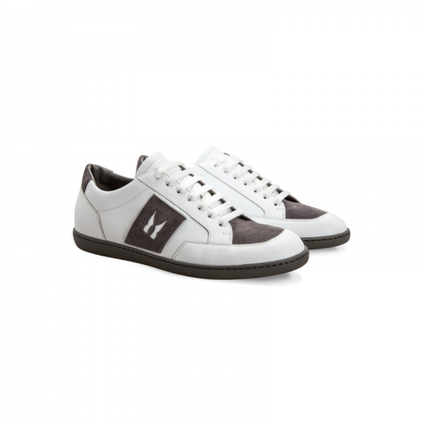 Moreschi 42541BI Calfskin and suede Leather sneakers White (SPECIAL ORDER)