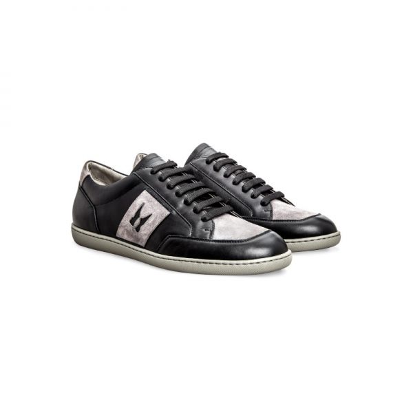 Moreschi 42541NE Calfskin and suede Leather sneakers Black (SPECIAL ORDER)