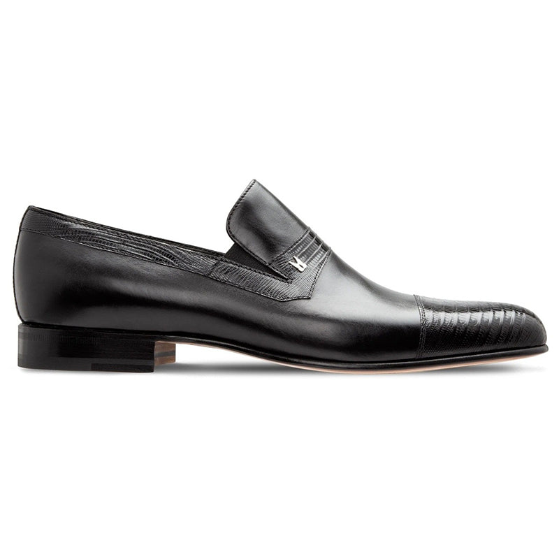 Moreschi 43153 - Lizard & Calfskin Loafers Black