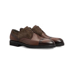 Moreschi 43579 Calfskin Derby Shoes Dark Brown