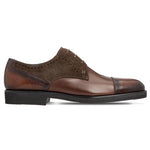 Moreschi 43579 Calfskin Derby Shoes Dark Brown