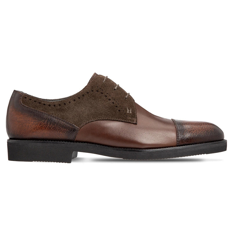 Moreschi 43579 Calfskin Derby Shoes Dark Brown