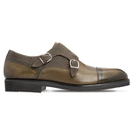 Moreschi 43580 Suede Calfskin Shoes Dark Green
