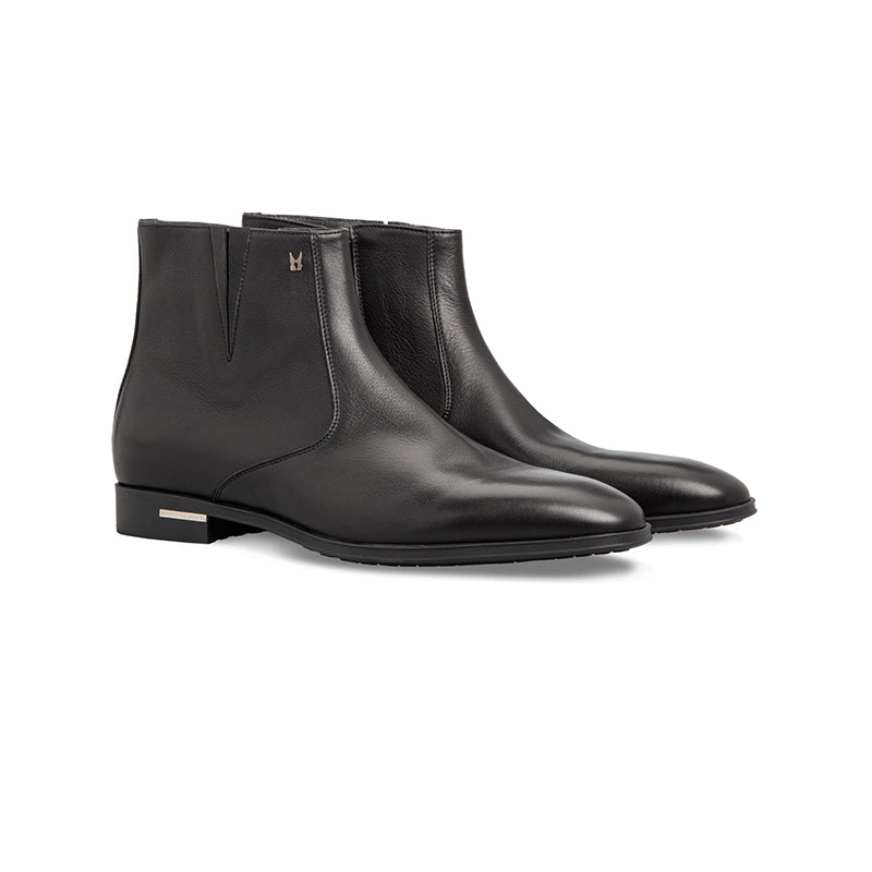 Moreschi 43607 Calfskin Ankle Boots Black