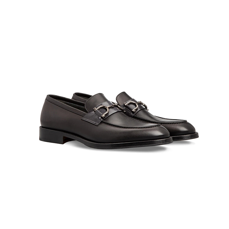 Moreschi 43640 Calfskin Loafer Shoes Black