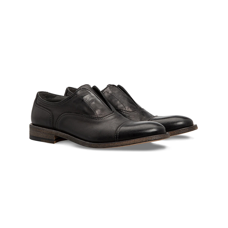Moreschi 43643 Calfskin Oxford Shoes Black