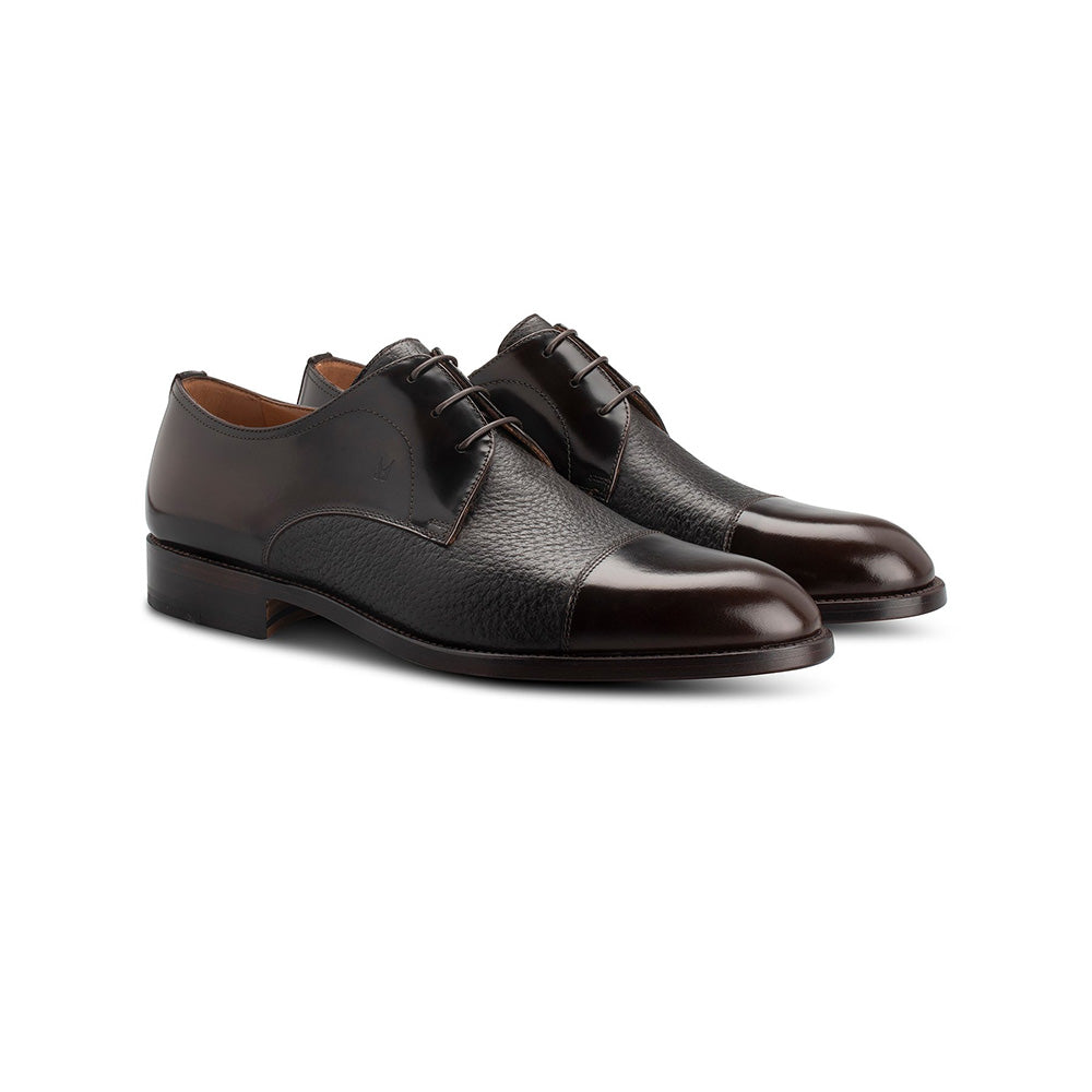 Moreschi 43881 Bimaterial Derby Dark Brown
