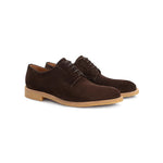 Moreschi 43884 Suede Plain Toe Derby Dark Brown