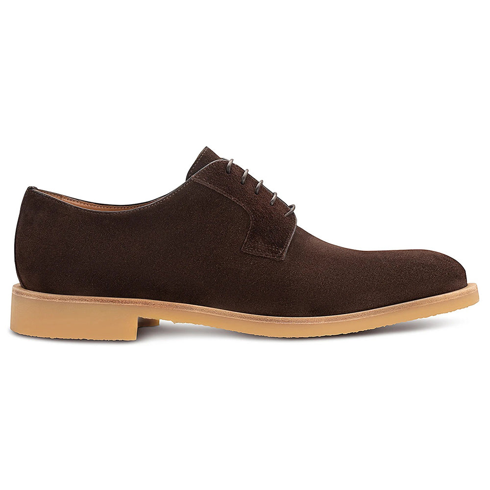 Moreschi 43884 Suede Plain Toe Derby Dark Brown