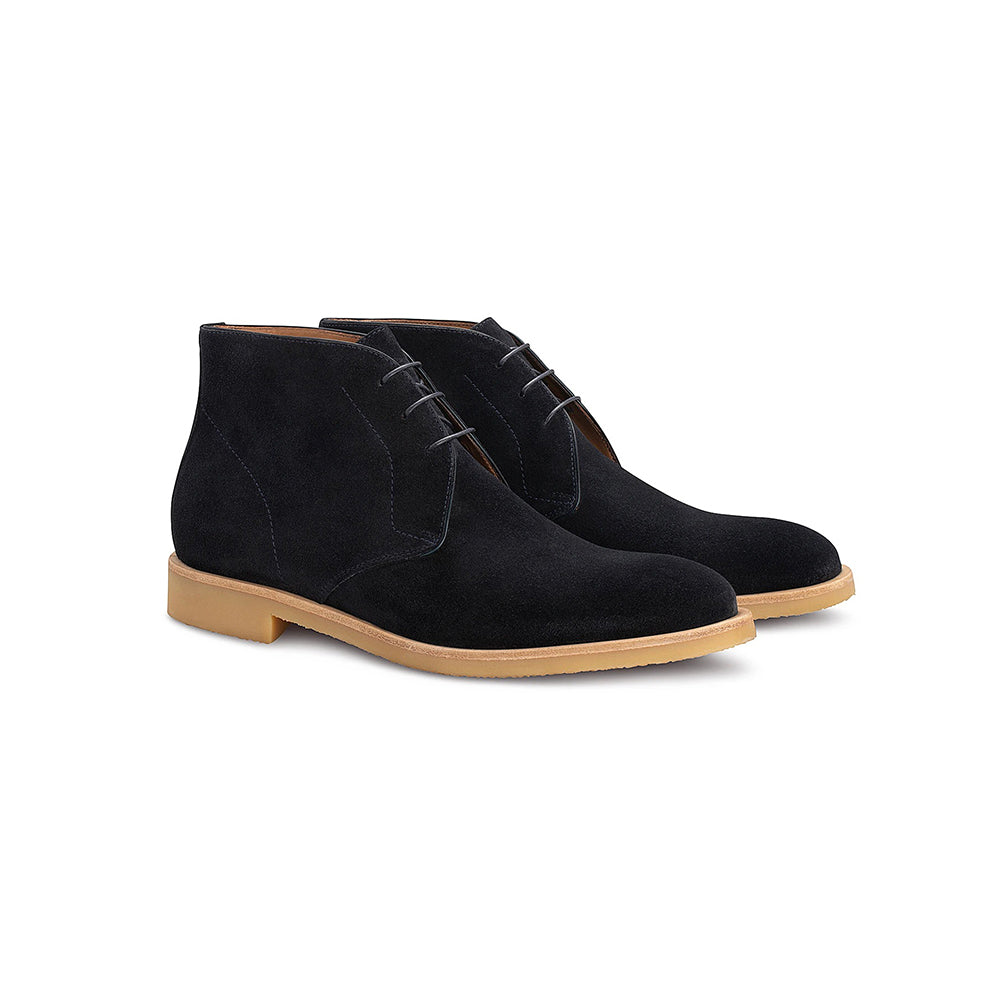 Moreschi 43885 Suede Desert Boots Navy Blue
