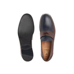 Moreschi 43888 Leather Loafers Brown / Blue