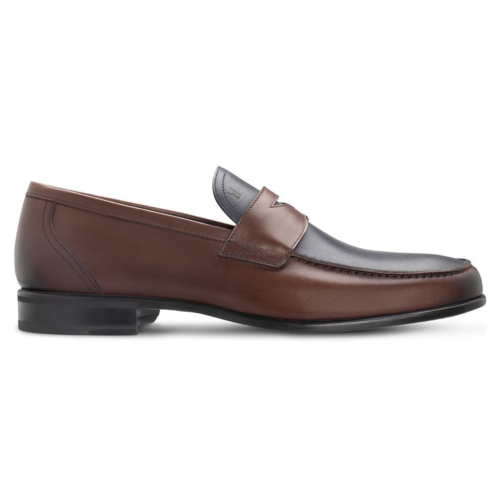 Moreschi 43888 Leather Loafers Brown / Blue