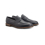 Moreschi 43927 Leather Loafers Navy Blue