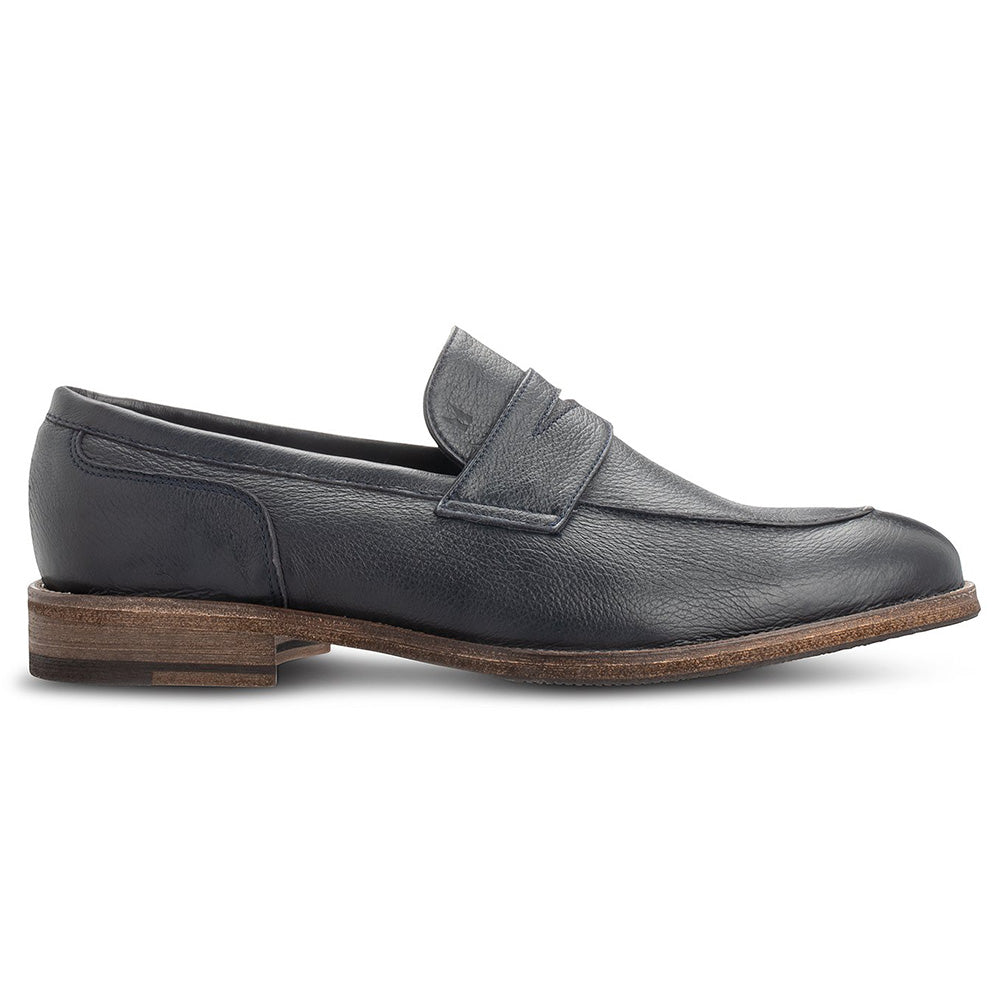 Moreschi 43927 Leather Loafers Navy Blue