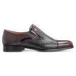 Moreschi 43931 Leather Slip On Shoes Bordeaux / Black