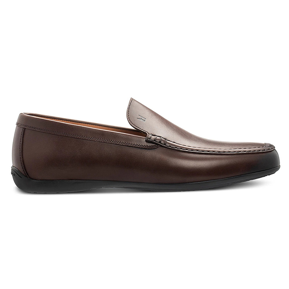 Moreschi 43935 Calfskin Slip On Loafers Dark Brown